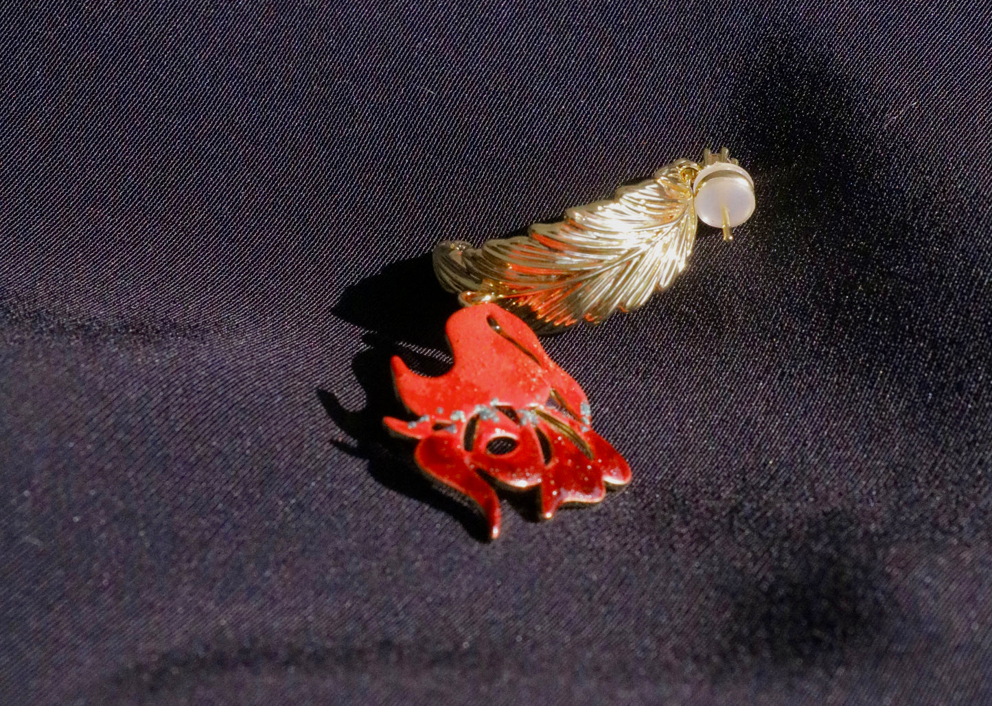 Flame Rose Earrings